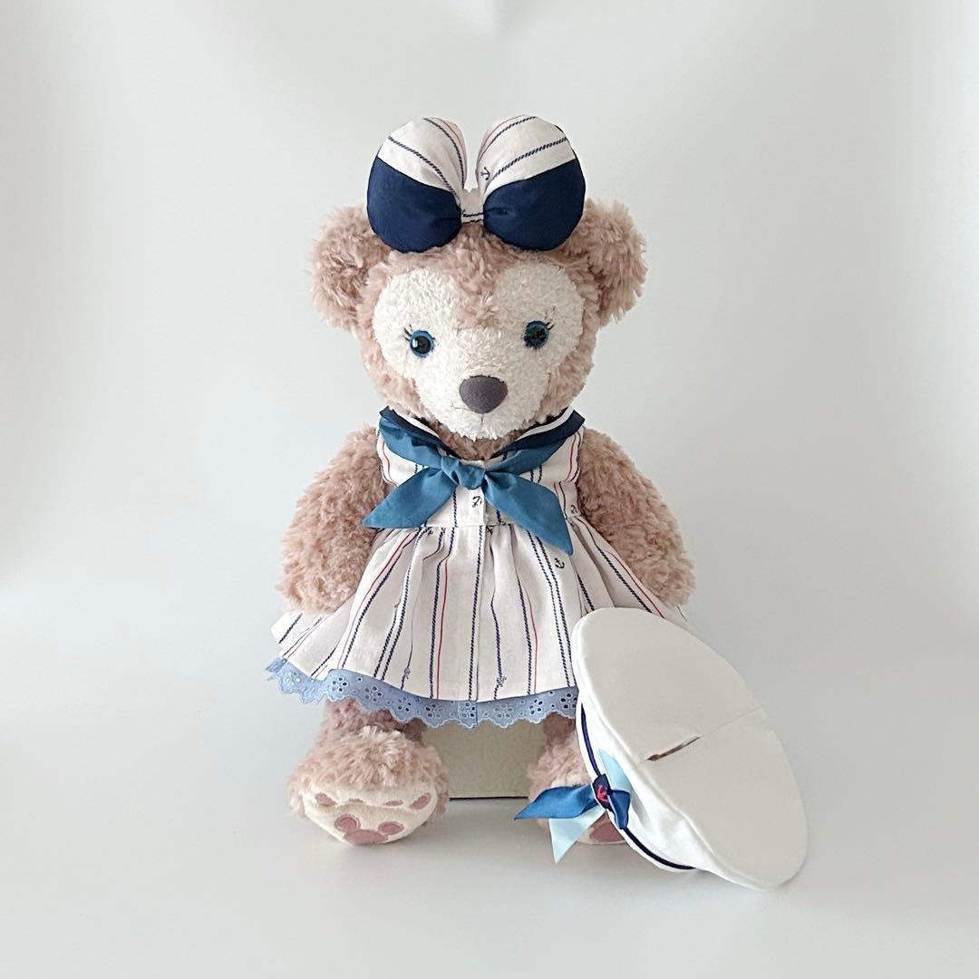 ダッフィ＆シェリーメイ　マリンコスチューム　マリン帽付き（イカリ柄）