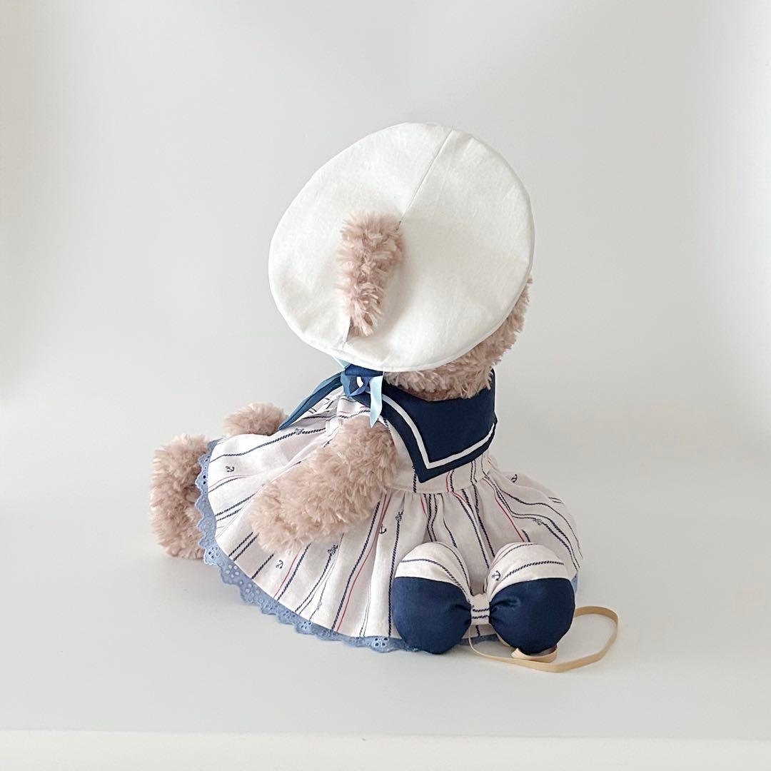 ダッフィ＆シェリーメイ　マリンコスチューム　マリン帽付き（イカリ柄）