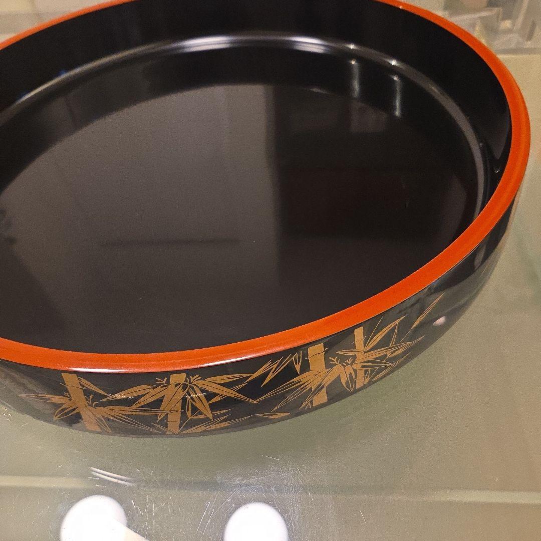 寿司 ちらし寿司 手巻き寿司 寿司桶 竹柄 D.X富士型桶 黒 特大 溜パール竹