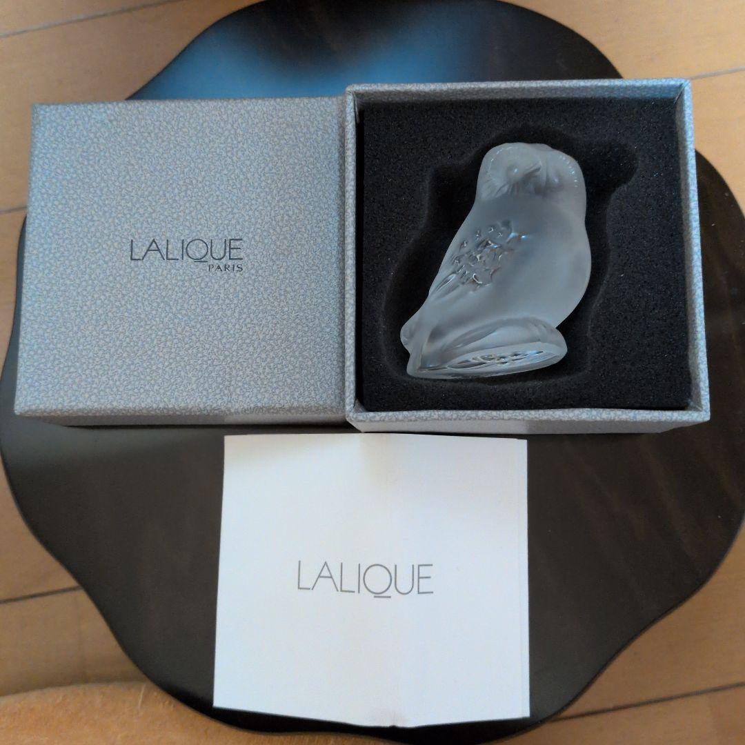 LALIQUE ラリック　フクロウ　置物　クリスタル　フロステッド