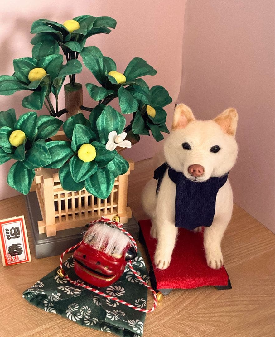 羊毛フェルト　獅子舞犬　受付中です^_^