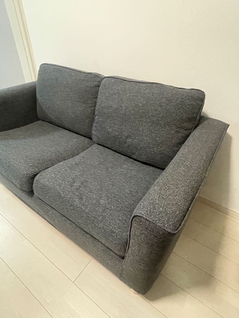 【送料・設置無料】IKEA PÄRUP ペルプ 2人掛けソファ ダークグレー
