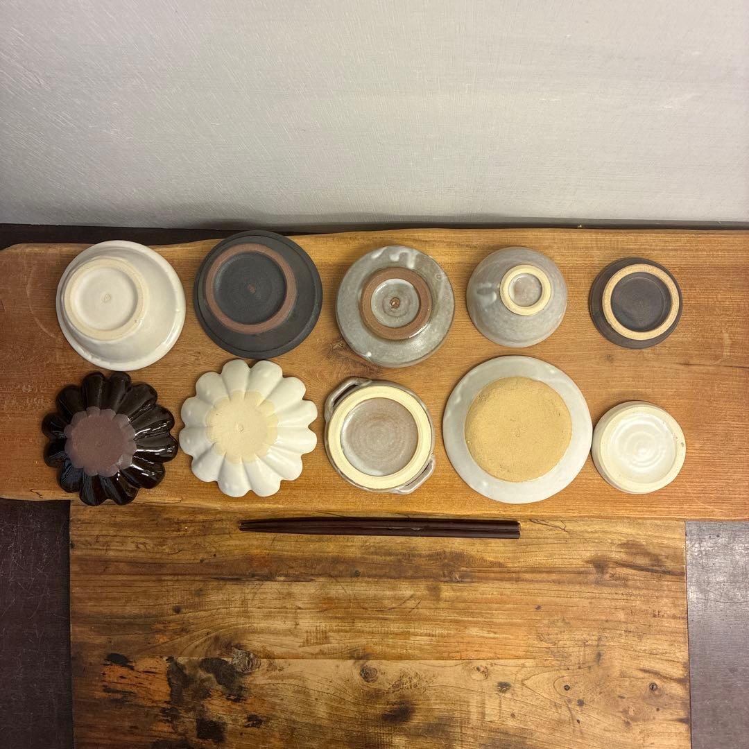 juju新品　陶器　陶芸作家　豆皿10個　126
