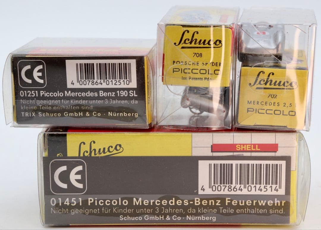 Schuco Piccolo display Setピッコロ4台紙製ディスプレイ
