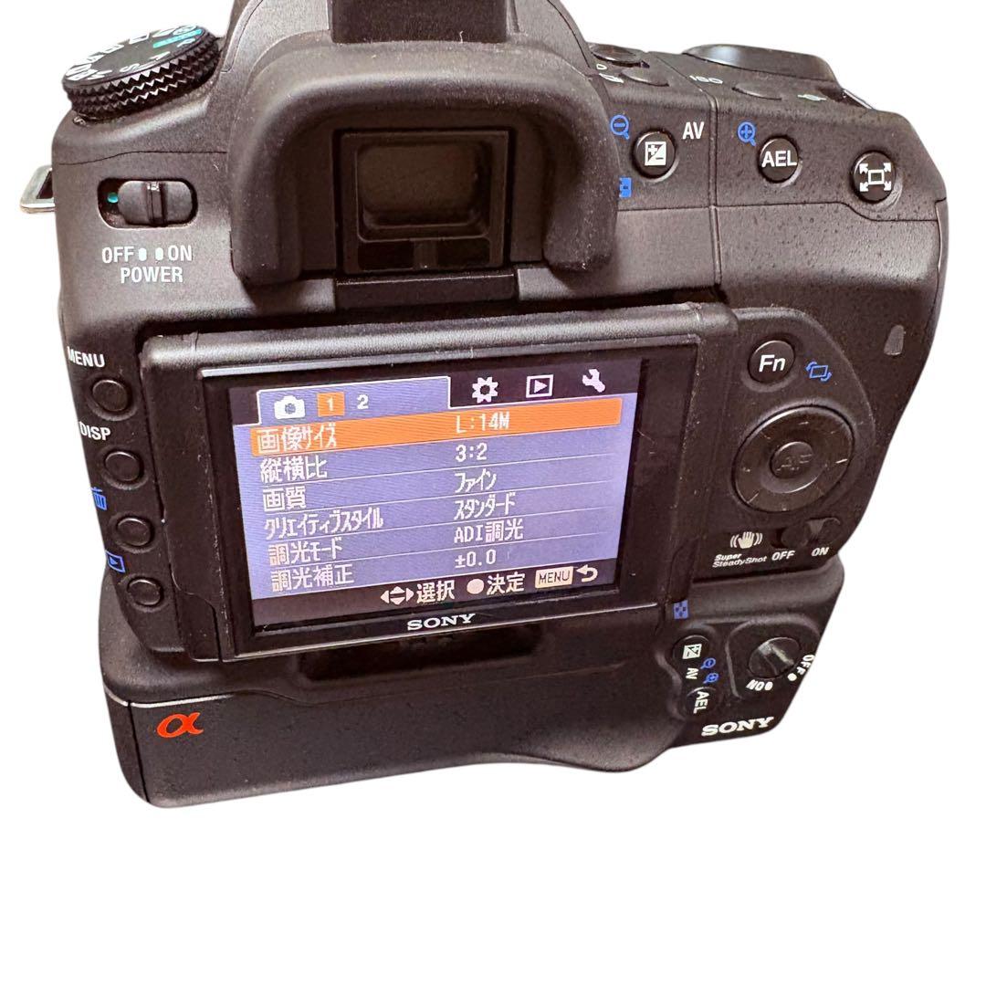 美品 別売廃盤グリップ、望遠レンズ付き Sony α350 ダブルレンズ
