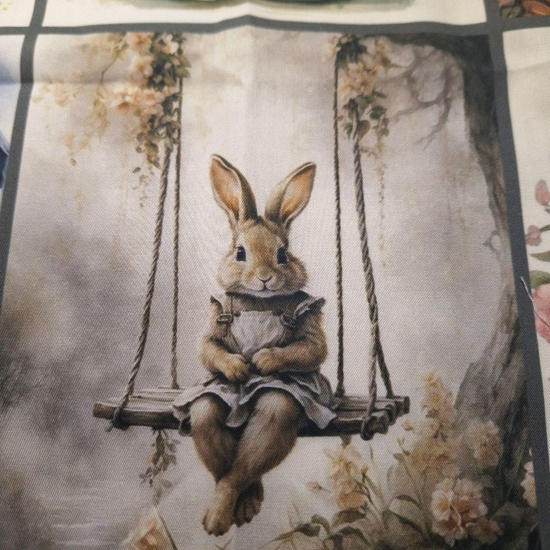 うさぎばかりパネル生地　ハンドメイド