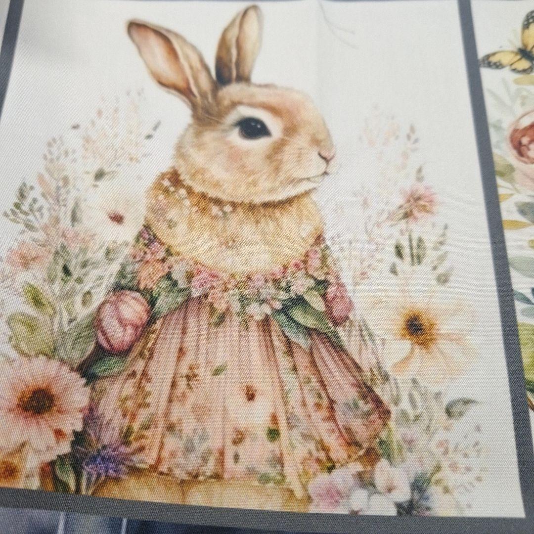 うさぎばかりパネル生地　ハンドメイド