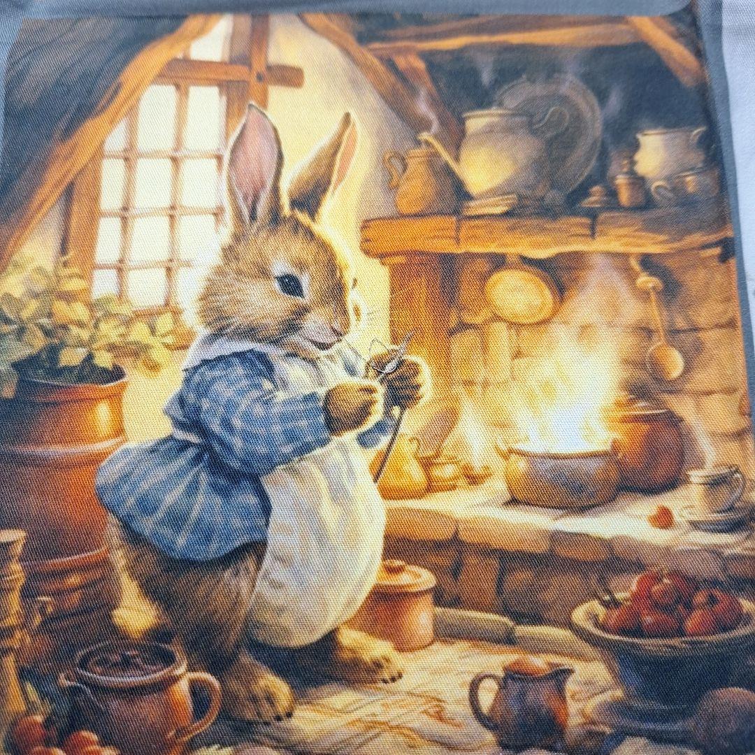 うさぎばかりパネル生地　ハンドメイド