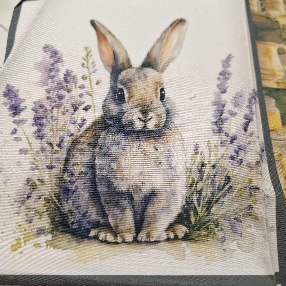 うさぎばかりパネル生地　ハンドメイド