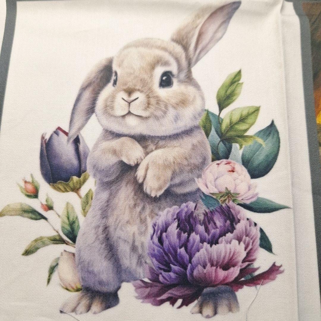 うさぎばかりパネル生地　ハンドメイド