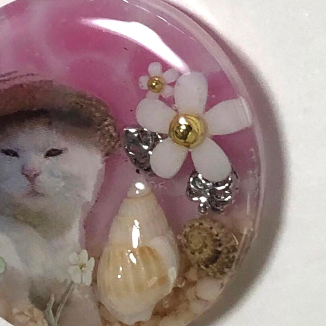 レジンヘアゴムNO.327♡おすまし猫ちゃん