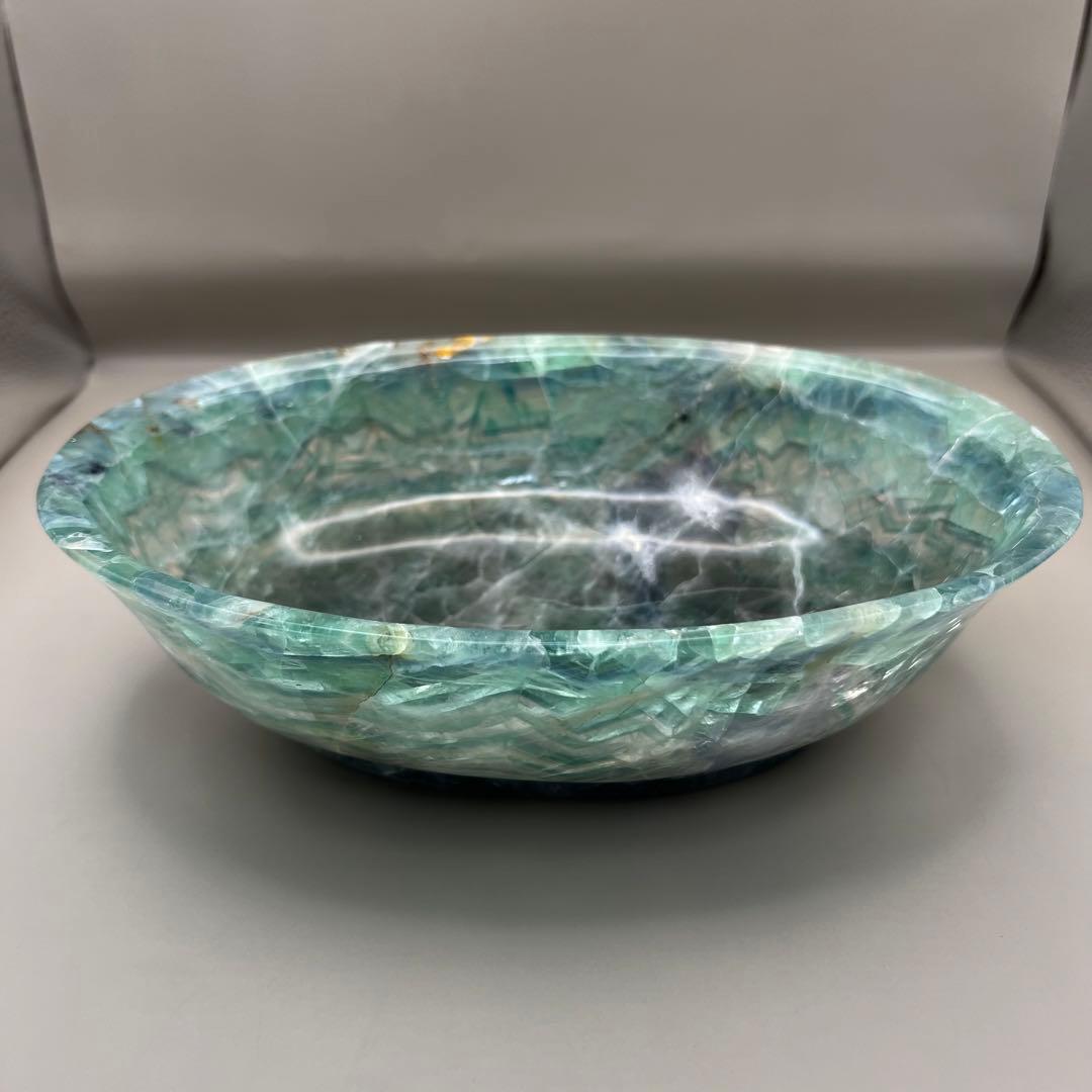 （fluorite6）レア フローライト 大きなフルーツ皿お椀お皿ボウル
