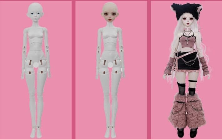 AX138 BJD 1/4 ドール本体 Ashley 球体関節人形 ハンドメイ