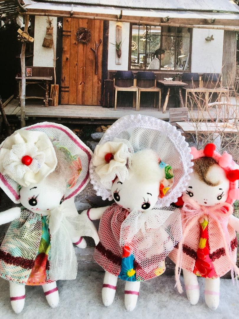 ☆ドールのお持たせ 文化人形＊懐かしい文化人形＊お人形のお人形♡スカイブルー♡