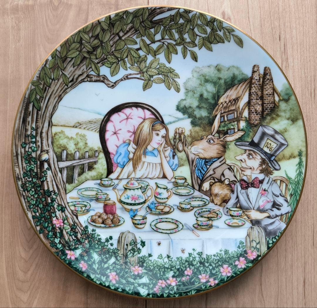 【マジョラム】リモージュ 陶器 プレート 不思議の国のアリス