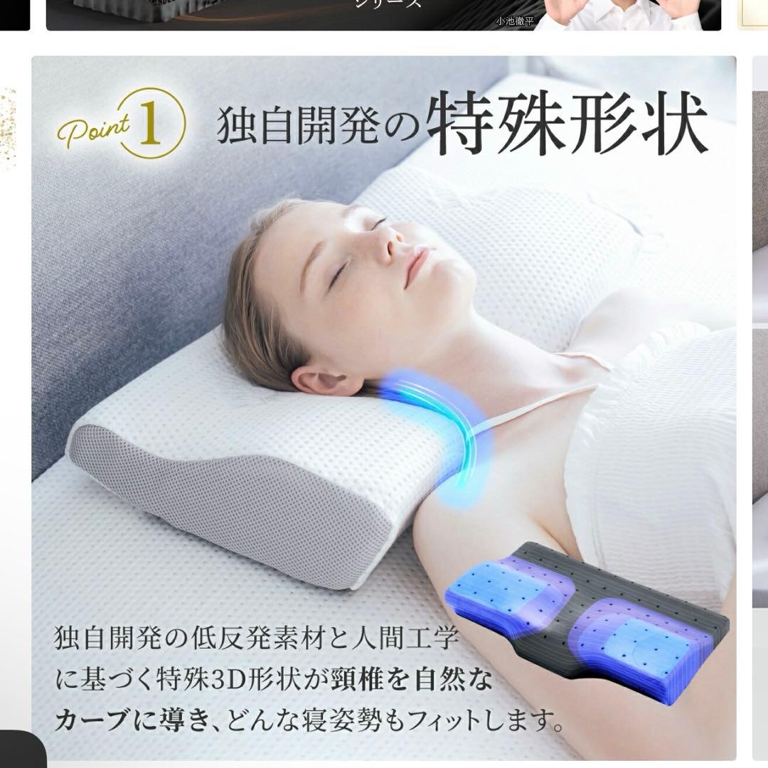 極眠　GOKUMIN 枕　ピロー　まくら　低反発　竹炭消臭　高さ調整