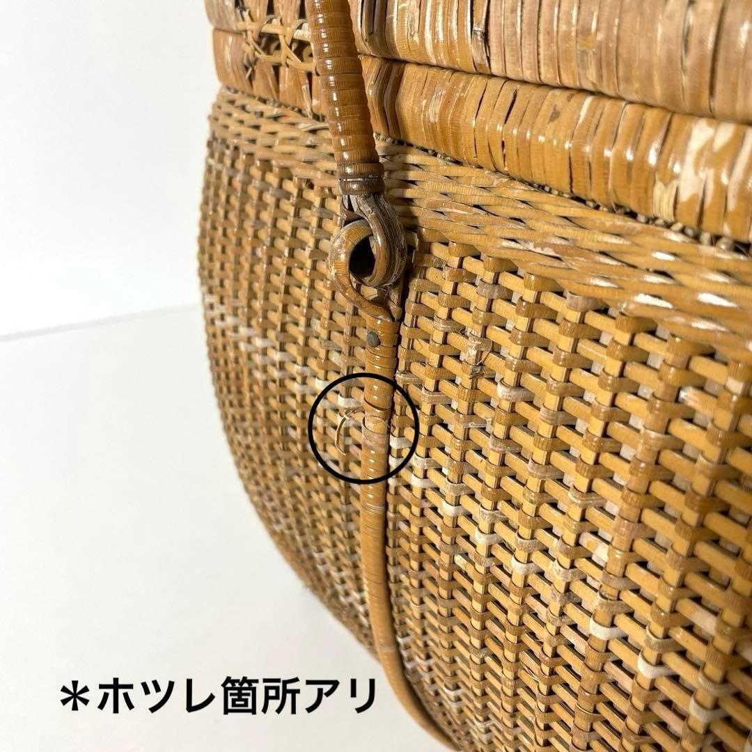 #XG510 アンティーク・時代物・藤編細工籠・ピクニックケース・収納箱・日本製