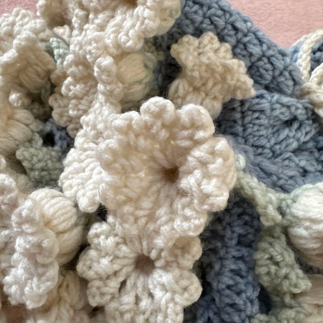 ブーケット　 ブーケブランケット　花束ブランケット　花束　すずらん　ブルー