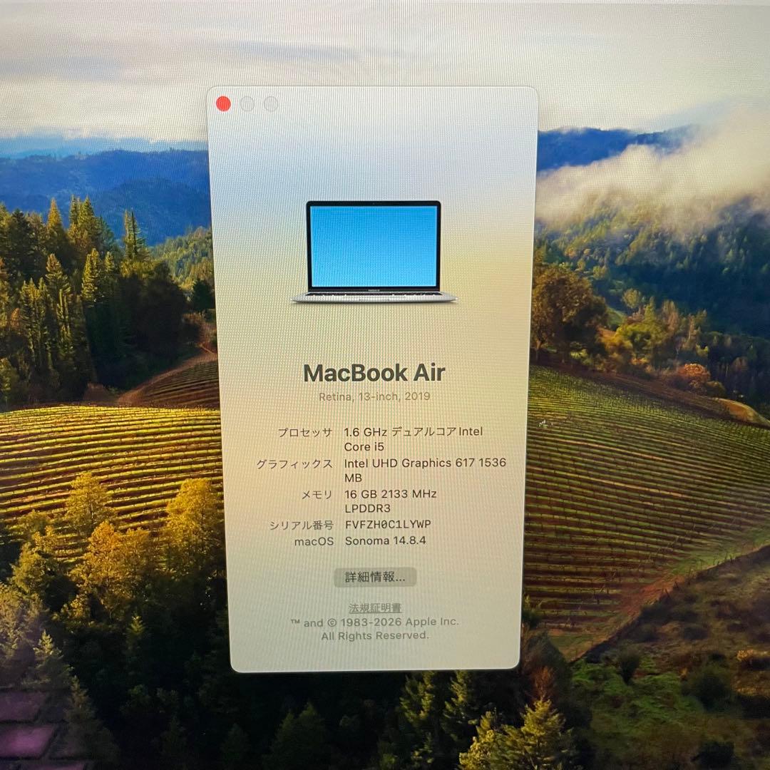 MacBookAir 2019 ノートPC グレイ Retina メモリ16GB