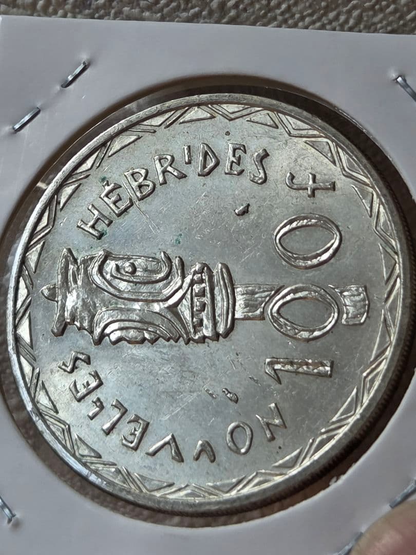 フランス領ニューへブリジース諸島　マリアンヌ像　100フラン銀貨