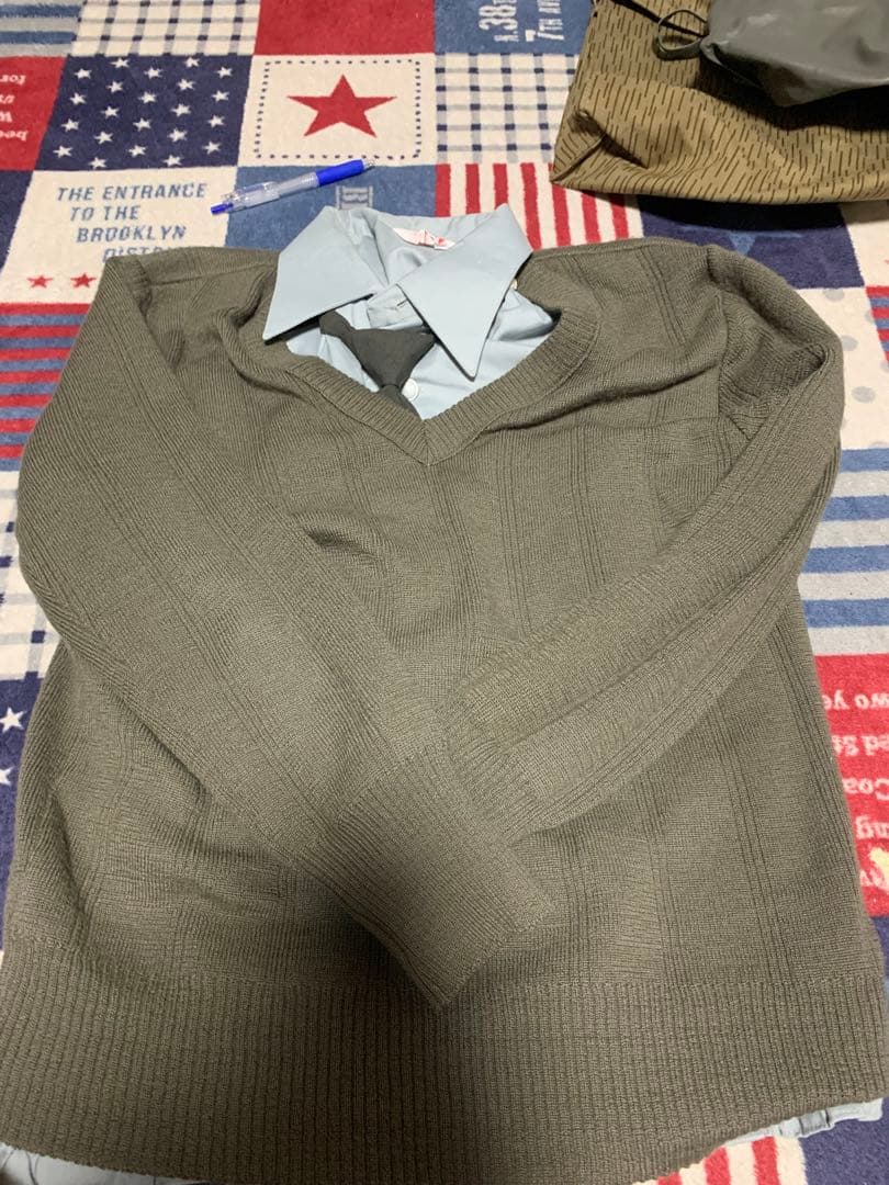 東ドイツ軍　将校用シャツ　ネクタイ　セーター