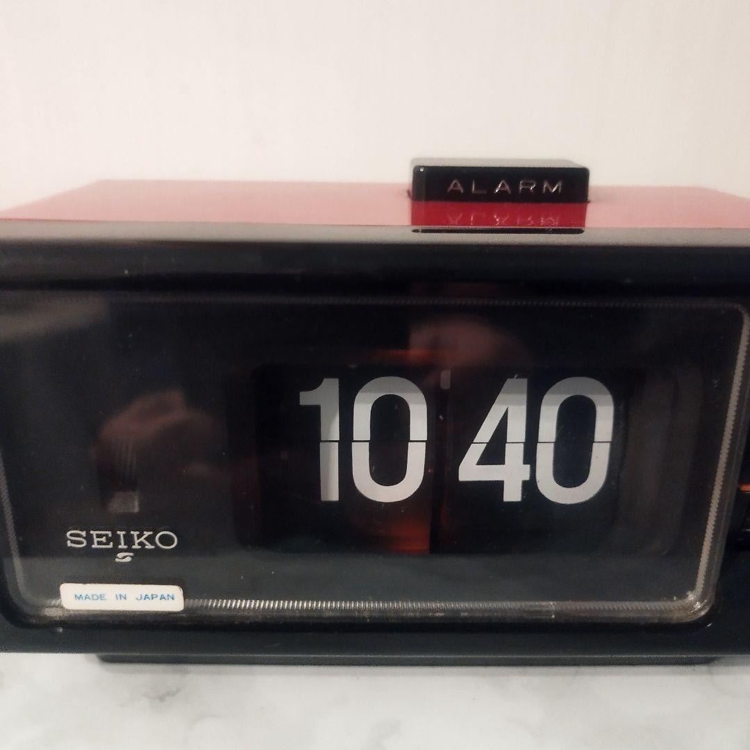 SEIKO パタパタ時計 昭和レトロ DP 690T 50/60Hz 赤と黒
