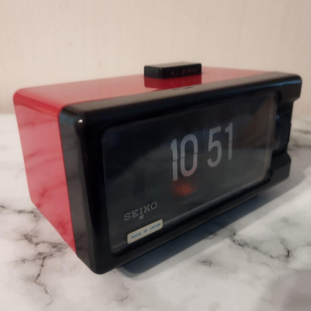 SEIKO パタパタ時計 昭和レトロ DP 690T 50/60Hz 赤と黒