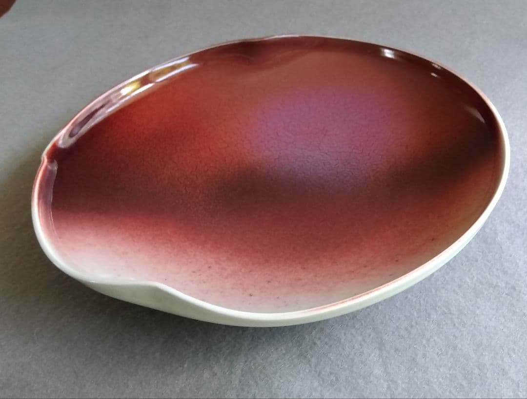 京焼清水焼 陶芸家 加藤泰一 辰砂鉢 ２５cm