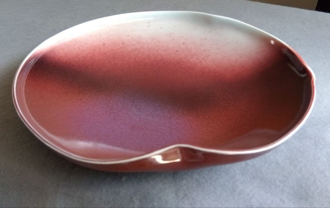 京焼清水焼 陶芸家 加藤泰一 辰砂鉢 ２５cm