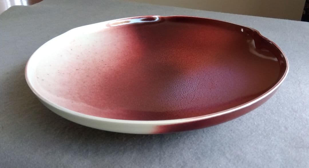 京焼清水焼 陶芸家 加藤泰一 辰砂鉢 ２５cm