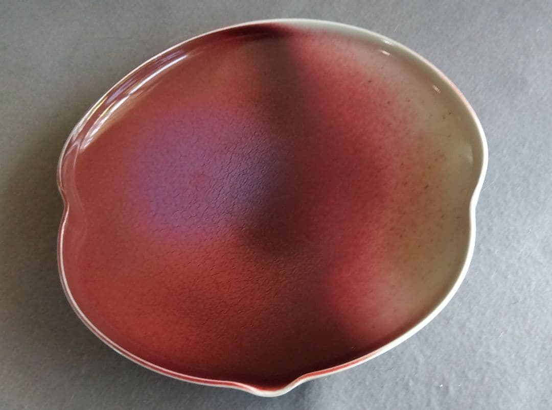 京焼清水焼 陶芸家 加藤泰一 辰砂鉢 ２５cm