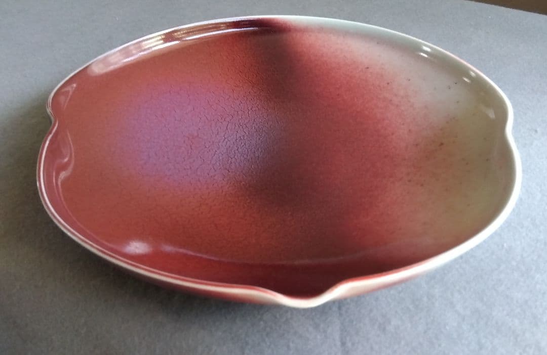 京焼清水焼 陶芸家 加藤泰一 辰砂鉢 ２５cm