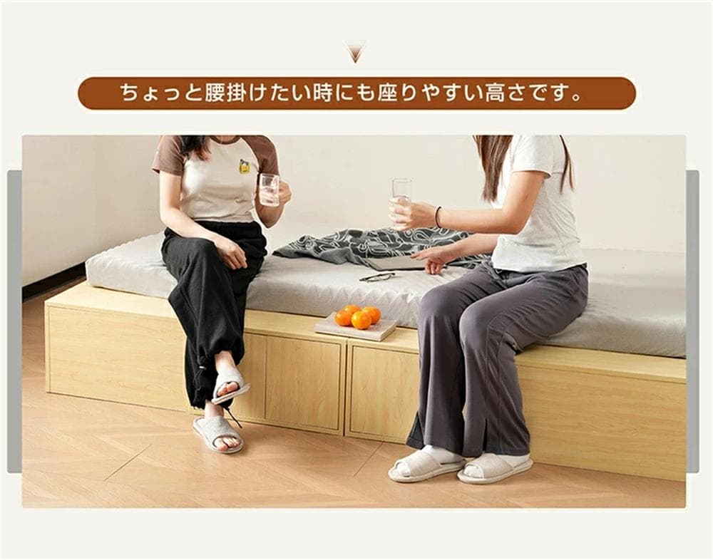 訳あり新品 収納ユニットベッド 畳ベッド　収納ベッド収納ボックス 木製ボックス