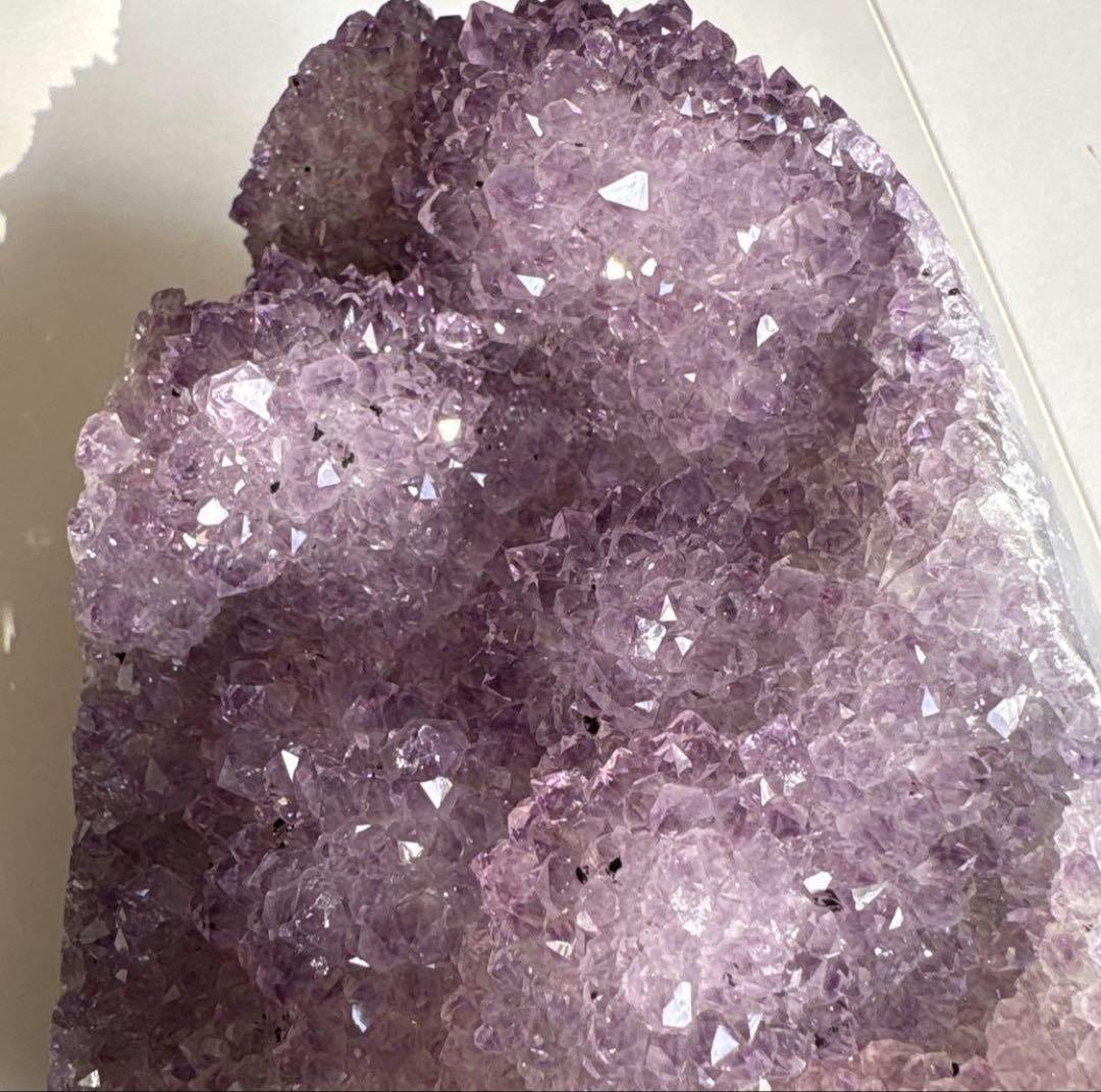 ❤️買い得　レア　綺麗　1kg ✳キラキラ　アメジストクラスター　ドーム　天然石