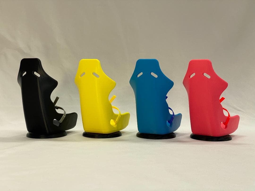 【4脚セット】20cm ぬいぐるみ用 レーシングシート スタンド カラー指定可