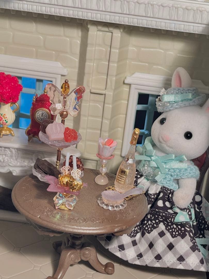 ごきげシャンパンスイーツバタフライアフタヌーンティースタンドセットベイビーピンク