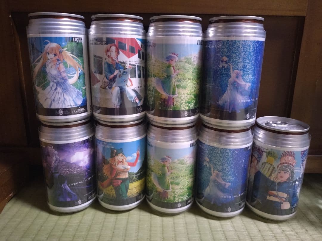 FGO OVER THE SAME SKY ラベル缶 9個セット