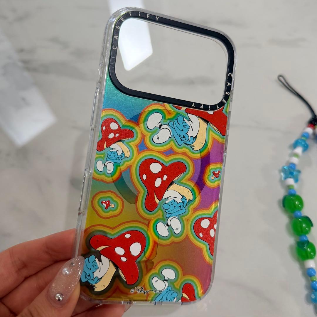 ケースティファイ iPhone17pro スマーフ ケース チャーム