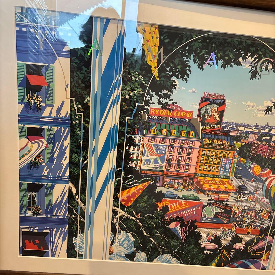 ポップアート 大きな都市風景 絵画　　QW4748