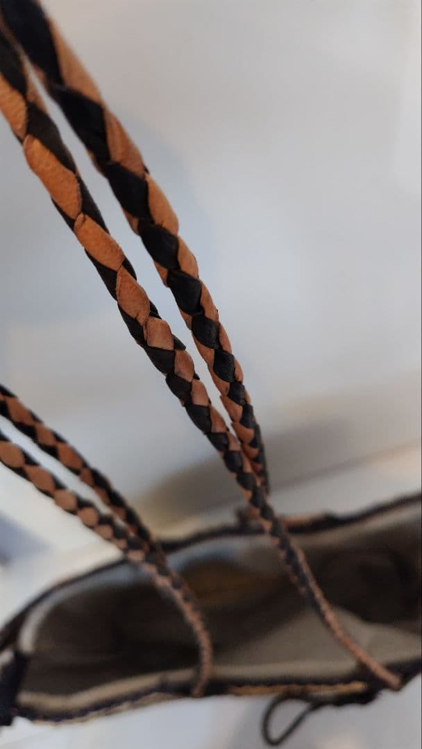 編み込みかごバッグ 黒とベージュ　ブティック購入三万くらい