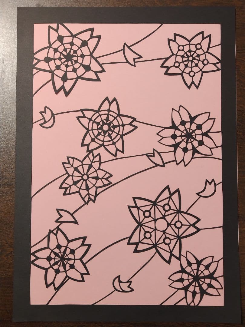 切り絵No.56　桜①