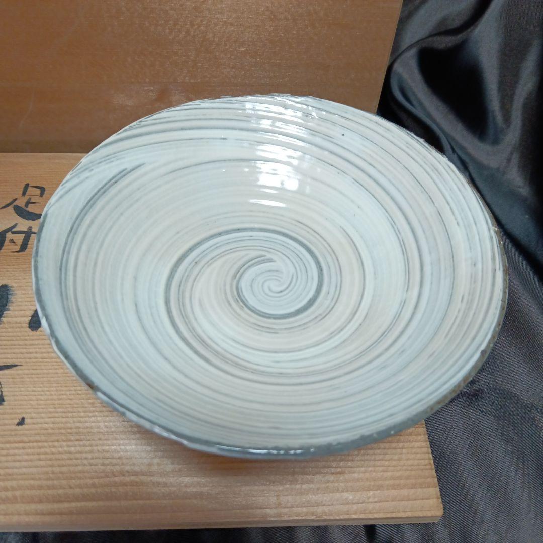 未使用】　小鉢　上の平窯　後藤滋之作　刷毛目（はけめ）　足付小鉢５客セット