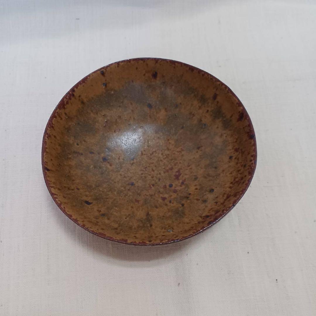 三笘修　黄石釉鉢　直径約15cm お皿