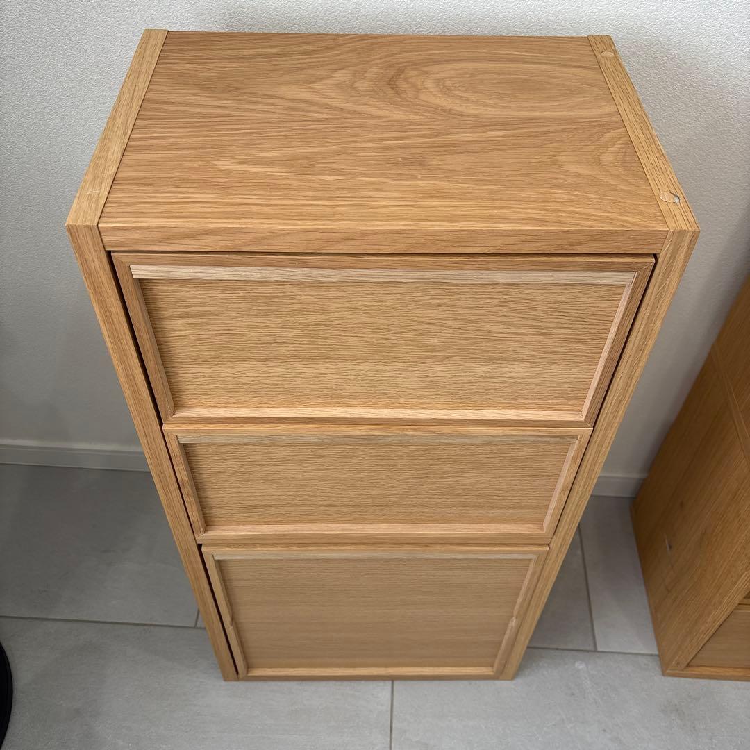 《お値下げしました》無印　スタッキングシェルフ　2段　引き出し　セット