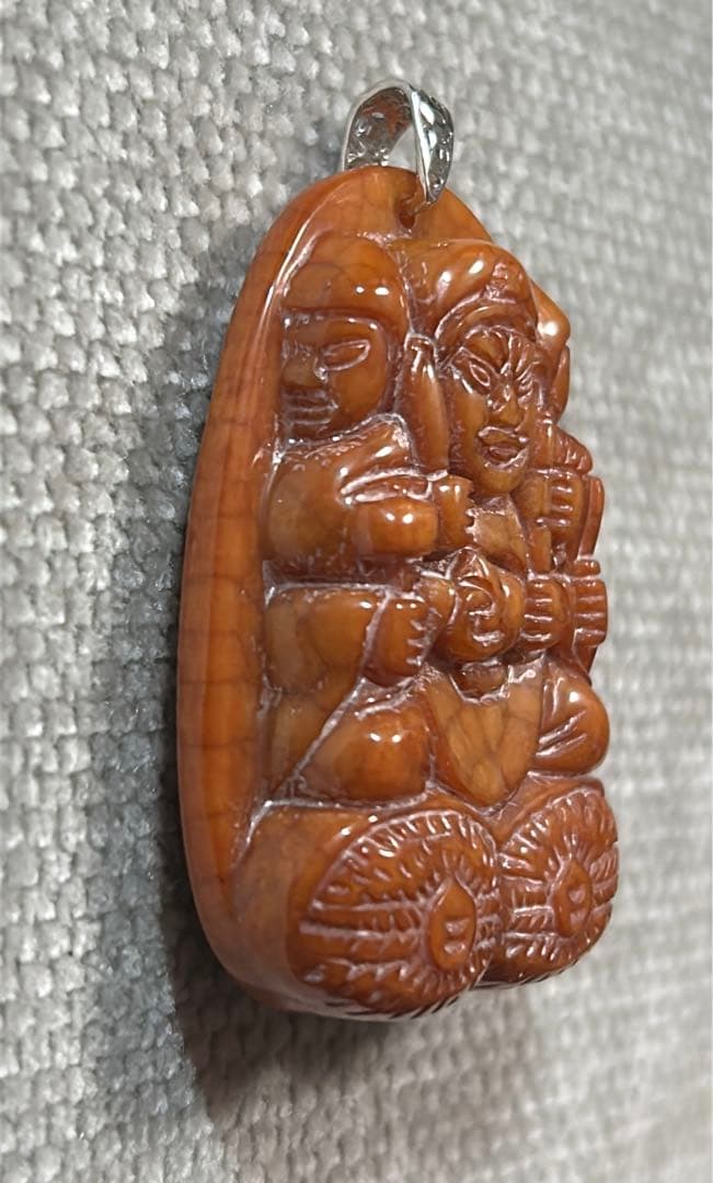 三面大黒天　上肯製　龍紋　縁起物　1／送料込　匿名発送／チベット　天珠　お守り