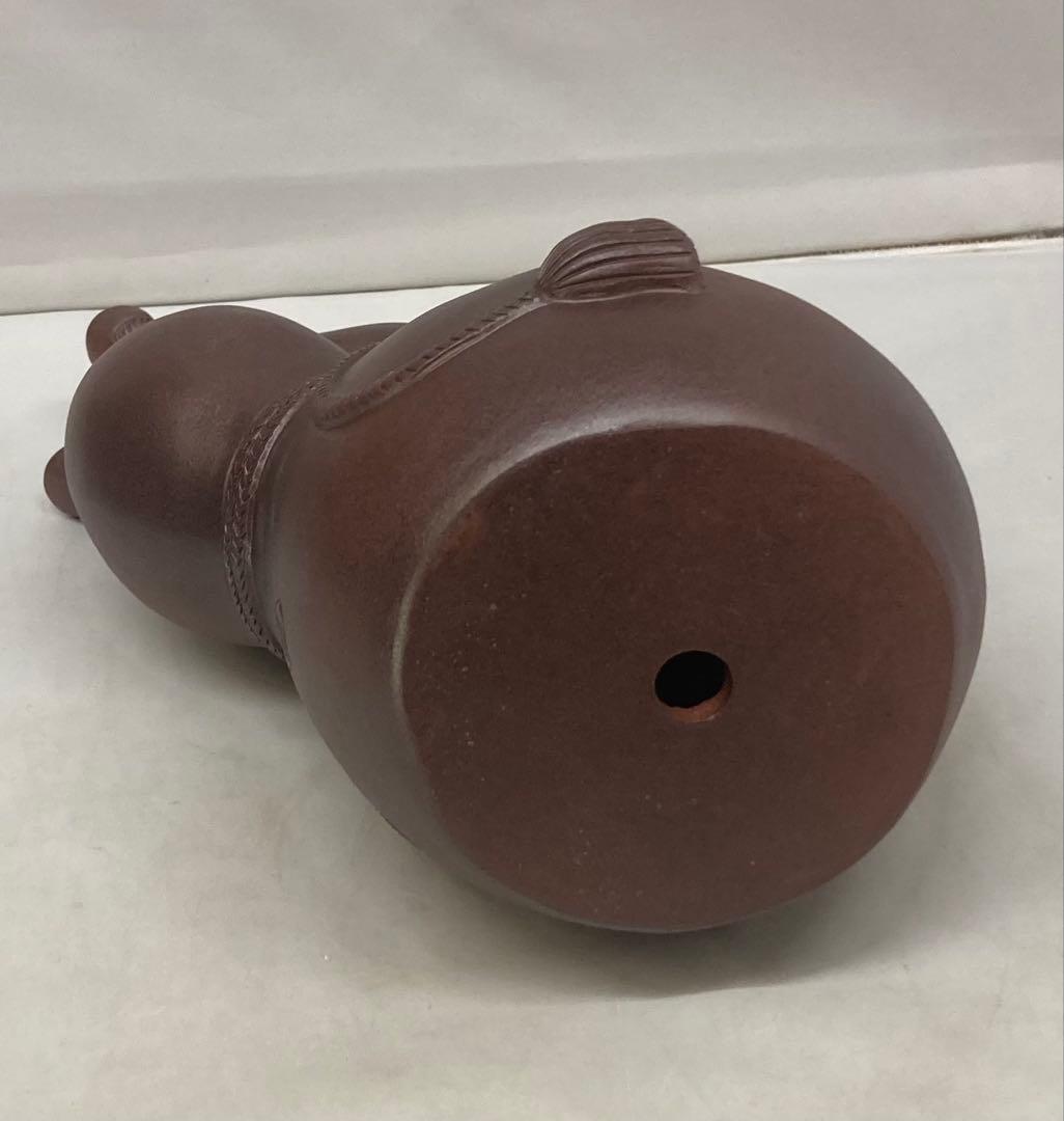 B480s「備前干支置物 午」安土窯　共箱　備前焼　令8年干支　瓢箪から駒