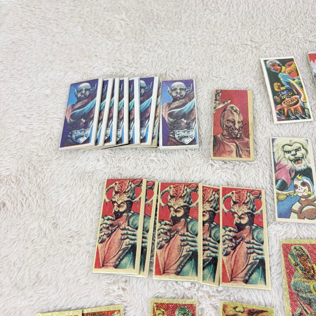 仮面ライダー　めんこ　怪人　ショッカー　金色　銀色　ゴールド　当時物　昭和レトロ