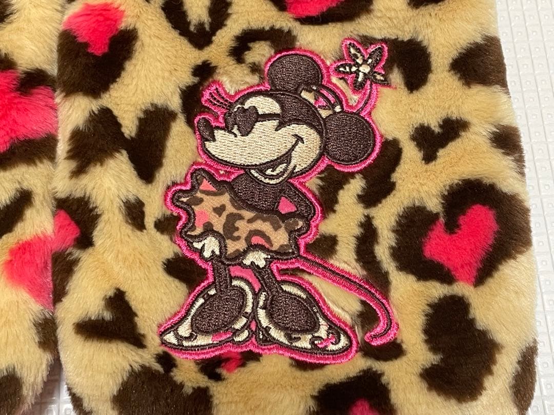 ミニー　ヒョウ柄　ファンキャップ　マフラー
