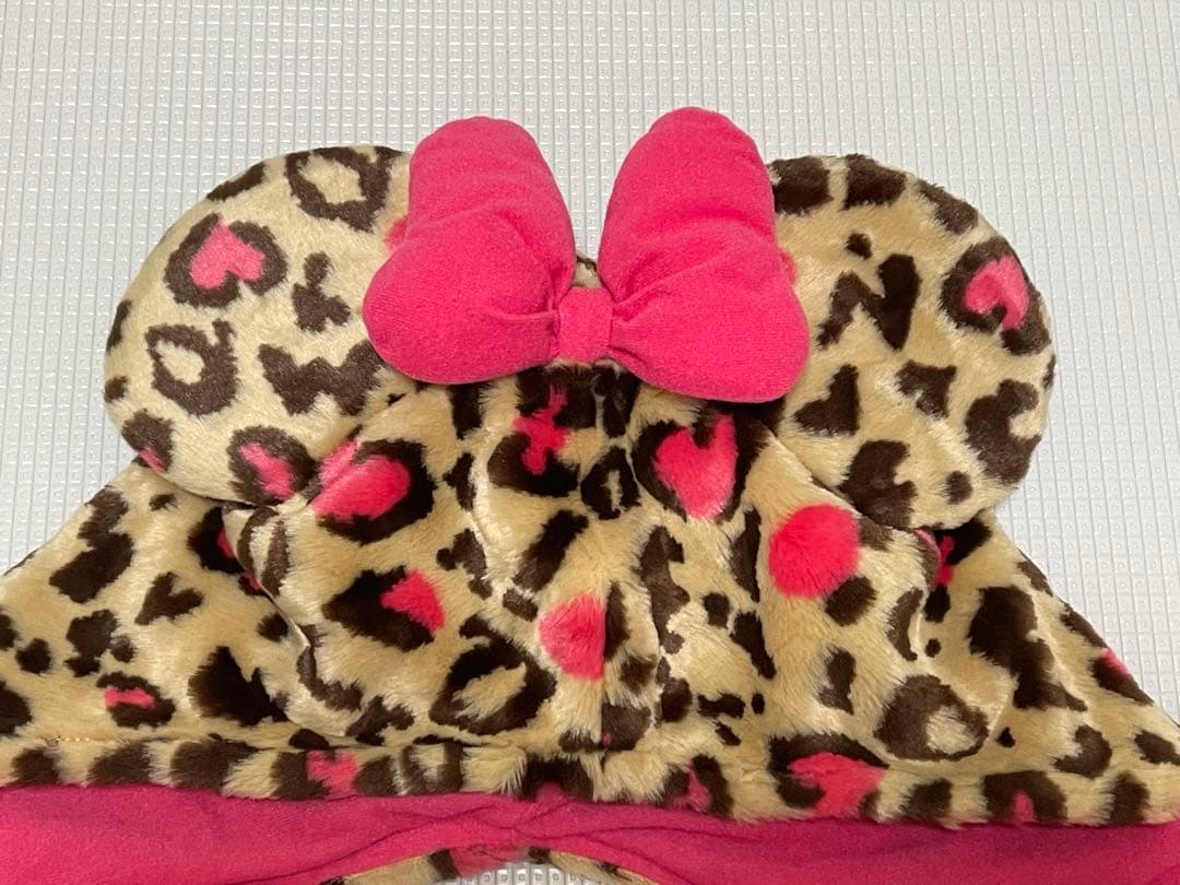 ミニー　ヒョウ柄　ファンキャップ　マフラー
