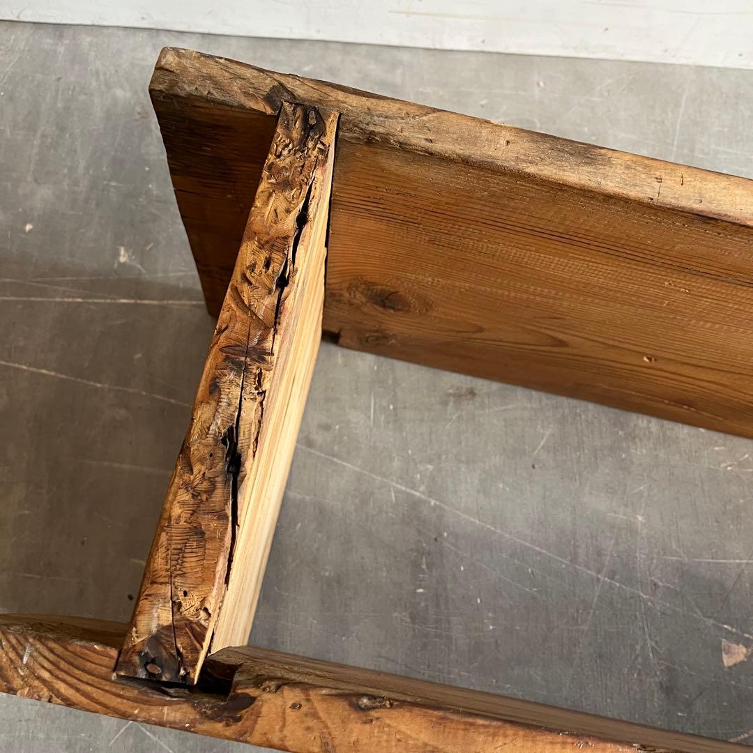 アンティーク シェルフ 棚 ローボード 飾り台 テレビ台 無垢材 シャビー